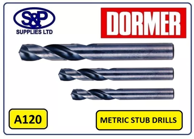 Dormer A120 Stub Drill Metric Sizes From 2.0Mm To 6.0Mm Dormer Hss Stub Drills