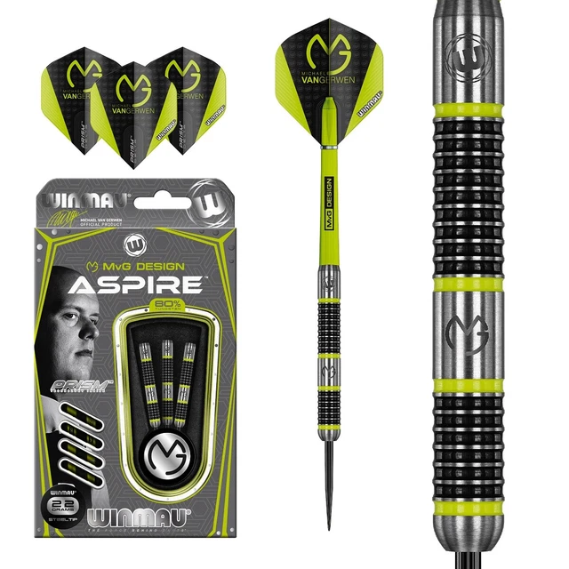 Michael van Gerwen MVG Aspire 80% Tungsten Steel Tip Darts by Winmau