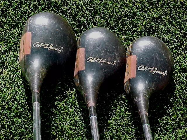 Vintage PERSIMMON Spalding Robert Jones Jr. Bobby Woods RH Set Golf Clubs 2 3 4