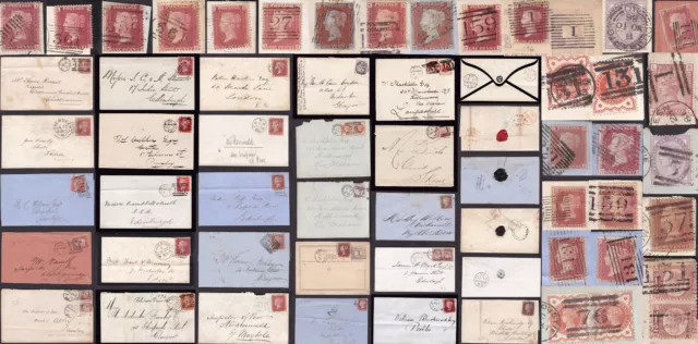 SCOTLAND QV 1850-90 COVERS POSTMARKS Postal History . 1d Reds etc PRICED SINGLY