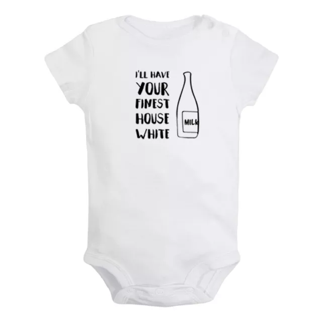 I'll Have Your Finest House White Baby Bodysuit Newborn Romper Toddler Jumpsuits