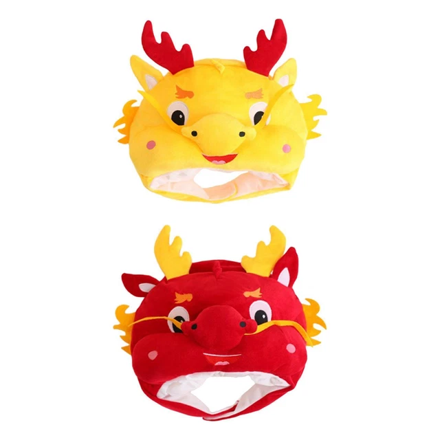 SOFT PLUSH DRAGON Hat Cartoon Animal Hat Novelty Men Women Fancy Dress