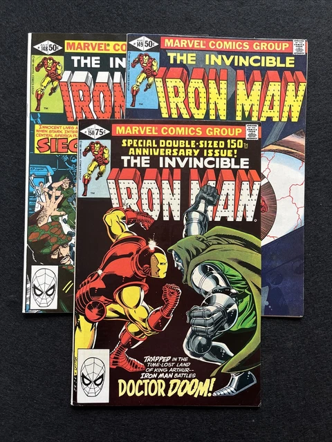 Invincible Iron Man #148 #149 #150 VF (Marvel Comics 1981) Doctor Doom