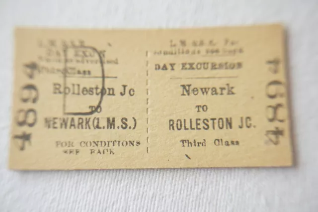 Rolleston Junction to Newark LMS Railway Train Ticket