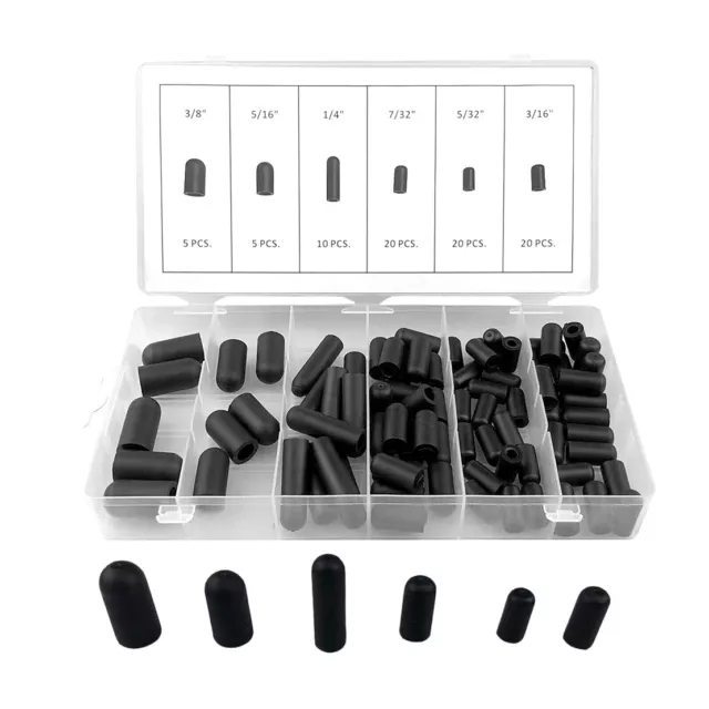 80x Carburetor Carb Vacuum Line Hose Boot Cap Assortment Set 5/32"- 3/8"
