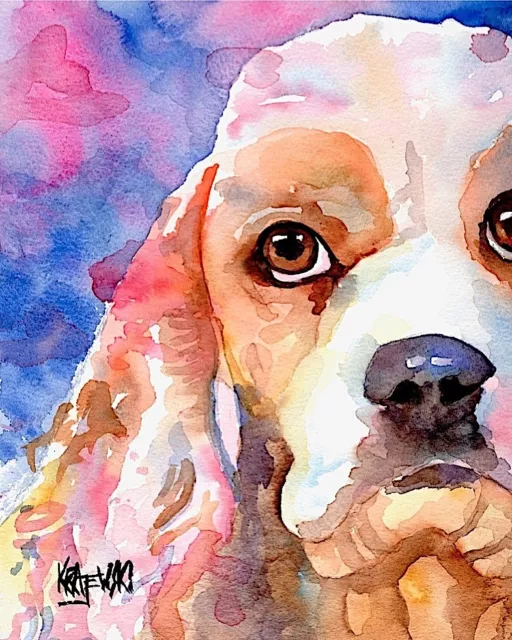 Cocker Spaniel Art Print from Painting | Gifts, Poster, Picture, Decor 8x10