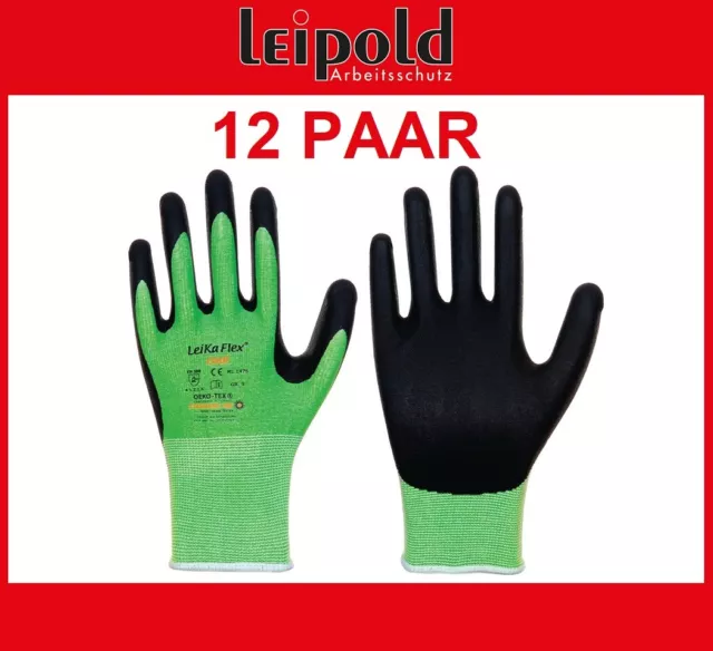 12 Paar LEIPOLD Arbeitshandschuhe Montagehandschuhe LeikaFlex® Cool Gr.8 9 10