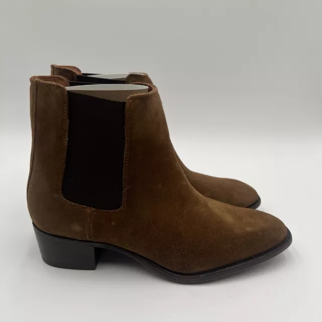 FRYE  Women's Suede Dara Chelsea Boot Chestnut Size 8.5 M 3