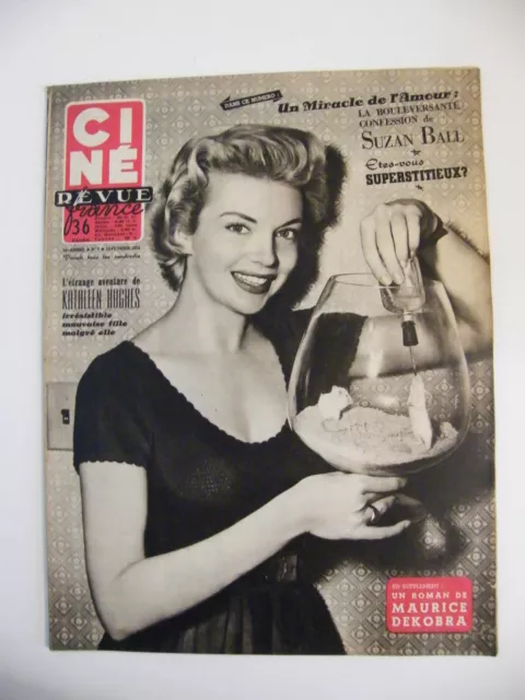 " Ciné Revista Francia N º 7 Febrero 1954 Kathleen Hugues Susan Bola "