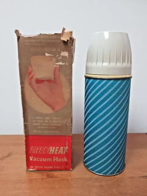 Flacone aspirapolvere vintage anni '40 Freezheat Inghilterra in scatola originale - oggetti di scena