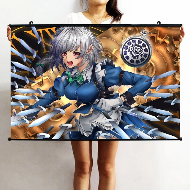 touhou izayoi sakuya Cosplay Home Decor Scroll Painting Wall Art 41x57cm F10