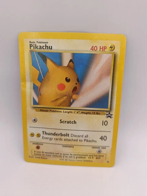 thumbnail image 2 of NM Pokemon Pikachu Card – Black Star Promo #4 Movie Release, WB Stamped, WOTC Era 2 of 5