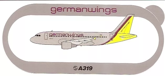 Baggage Label - germanwings - A319 - Airbus - Sticker (BL497)