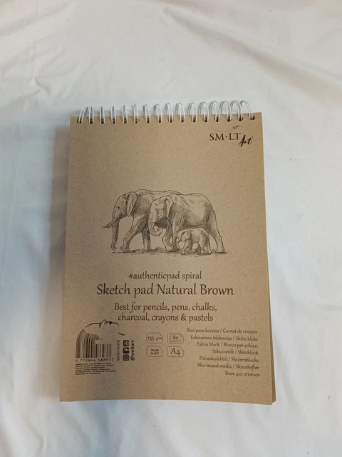 SMLT EB-80TS/NTB Authentic Line A4 Skizzenblock, braun Kraftpapier, 135 gsm NEU