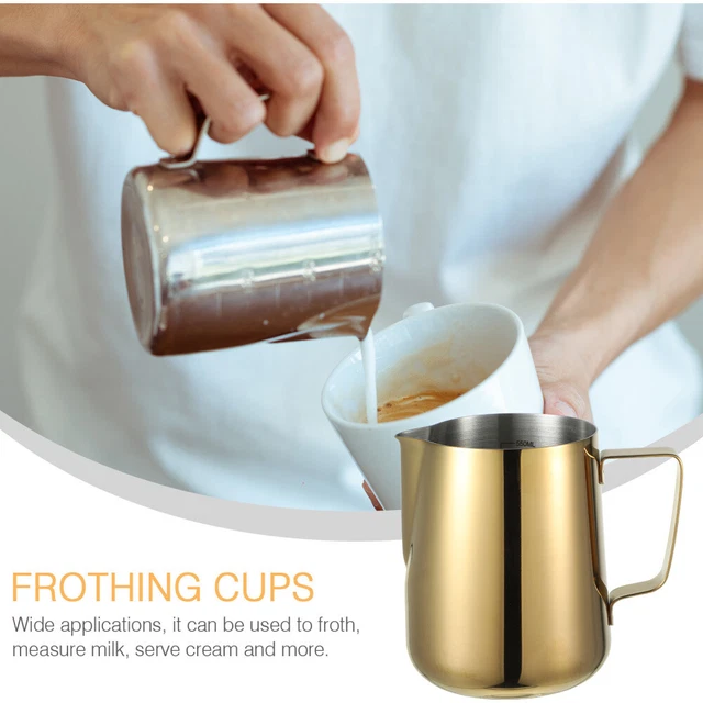 5pcs Stainless Steel Milk Pitcher Cup Milk Frothing Jug Espresso Milk Steaming