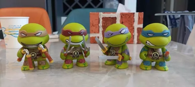 4 Pcs Teenage Mutant Ninja Turtles Mini Action Figures Toy Gift TMNT Collection