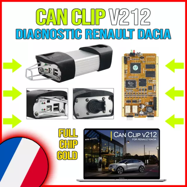 CAN Clip Full Chip Gold V212 - Diagnostic pour Renault - Dacia