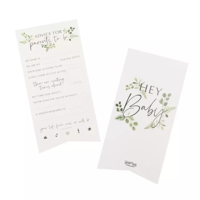 Baby Shower Advice Cards For Parents To Be x 10 Guest Book Keepsake Party Games