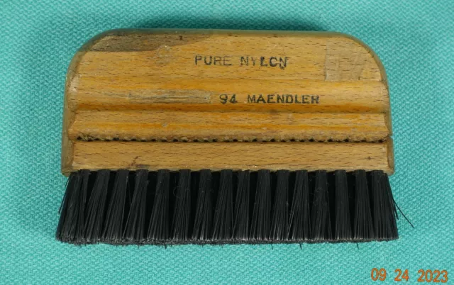 "Cepillo suavizante de papel tapiz vintage MAENDLER #94 5-1/2" cerdas de nailon puro ¡BONITO!