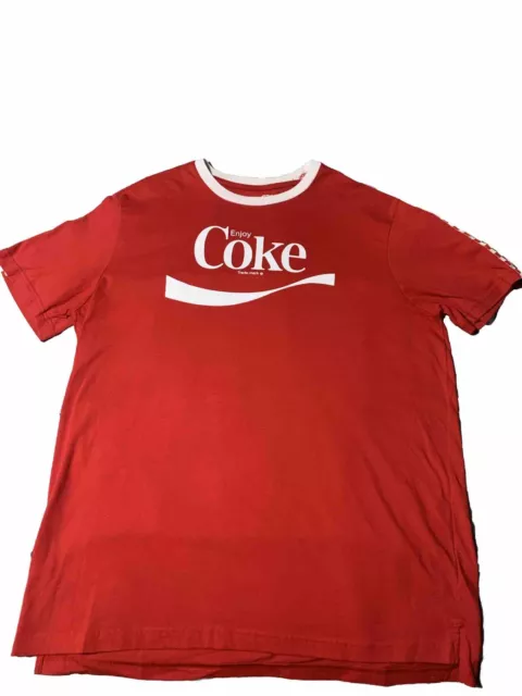 Coca-cola Vintage T-Shirt Mens XL Red With White Logo Flaws