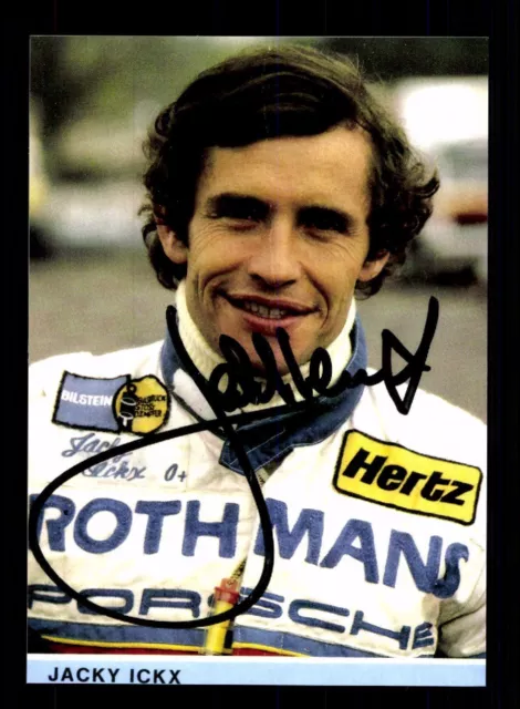 Jacky Ickx Autogrammkarte Formel 1 Vize Weltmeister