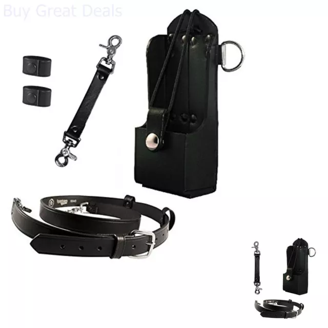 Boston Leather Bundle Three Items- Anti-Sway Strap for Radio Strap, Firefighter