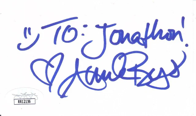 AMANDA BYNES Signed To Jonathon 3x5 Index Card Actress/Hair Spray JSA RR12156