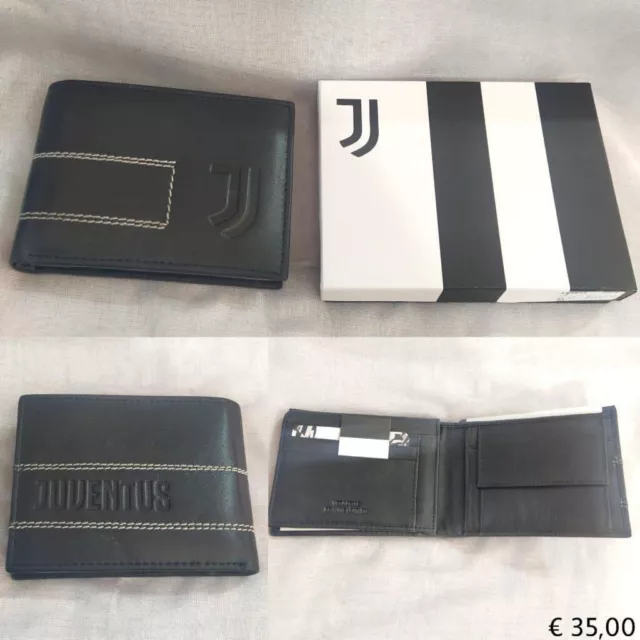 Portafoglio FC JUVENTUS vera pelle uomo porta carte e ribaltina morbido