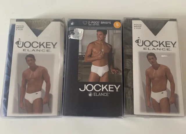 MEN'S JOCKEY ELANCE Bikini Underwear 3 Pack Size Medium $15.50 - PicClick