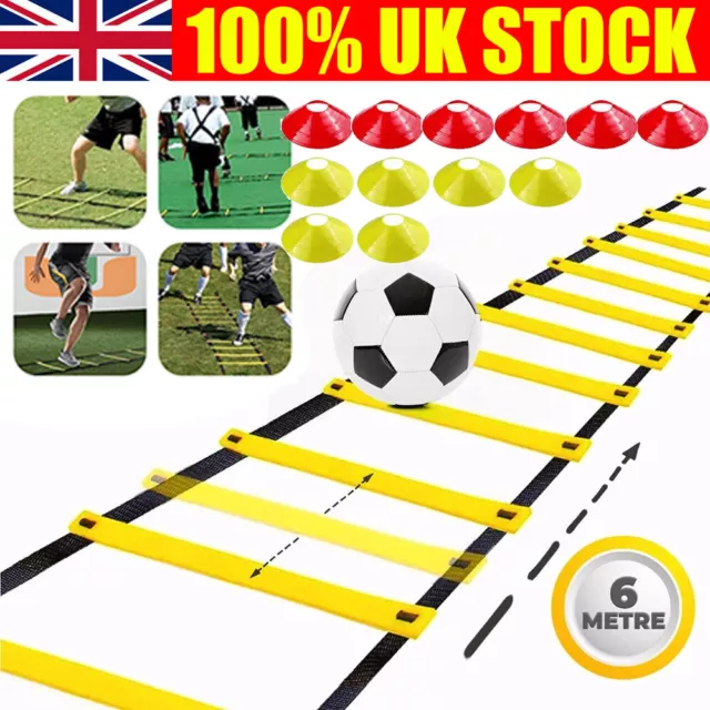 Agility Speed Hurdles Ladder Cones Marker Set Football Training Sports Equipment