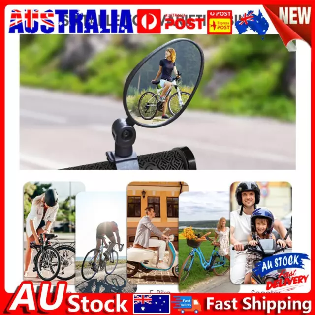 Universal Bicycle Rear View Mirror 360 Degree Rotation Adjustable Bike Handlebar