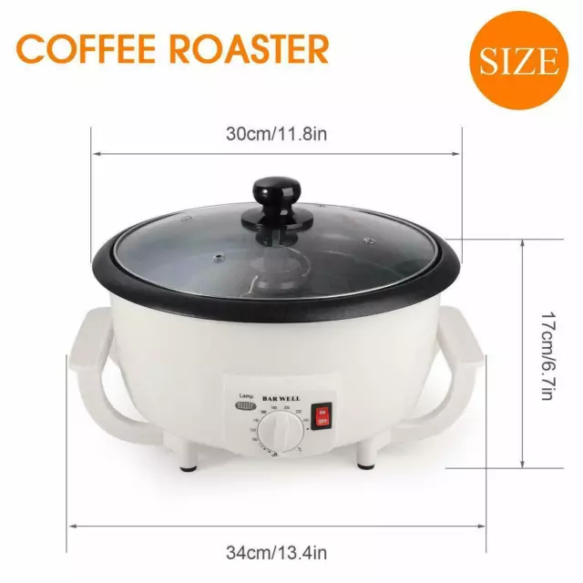 220V Electric Coffee Bean Roaster Baking Machine Nuts Roasting for Home Office