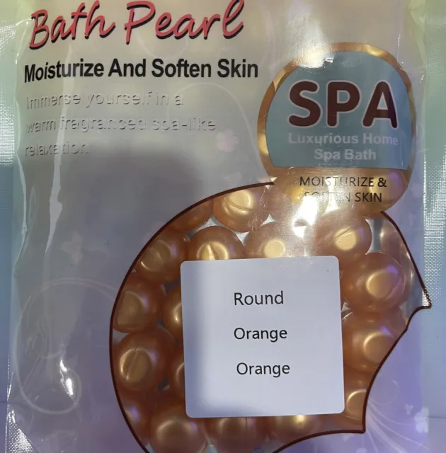 Orange Pearlescent  Circular  3.9g Bath Oil Beads Orange Flavour Bath Pearls