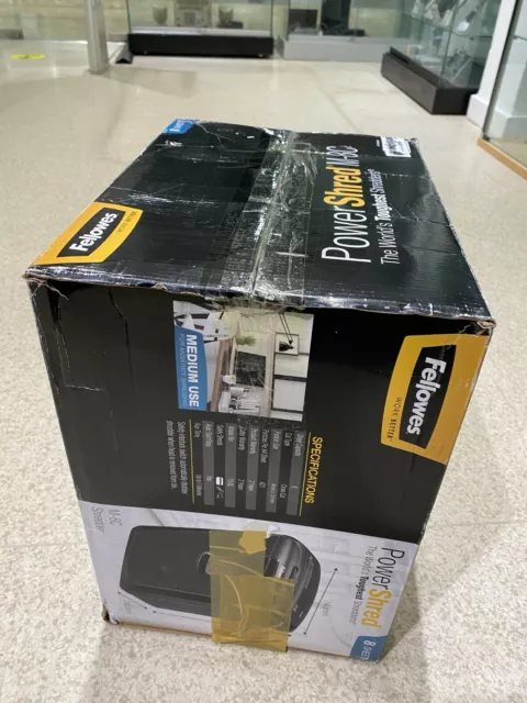 Fellowes Powershred M-8C Home and Office Shredder 8 Sheet - Black