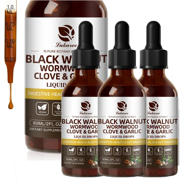 Parasite Extractor PARASITE CLEANSE TINCTURE Extract-Wormwood, Black Walnut Hull, Clove 2 ...