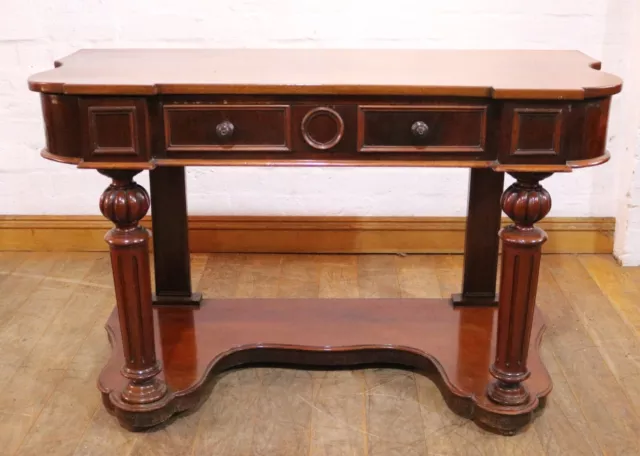 Antique carved Victorian Dutchess console table - writing desk - dressing table 2