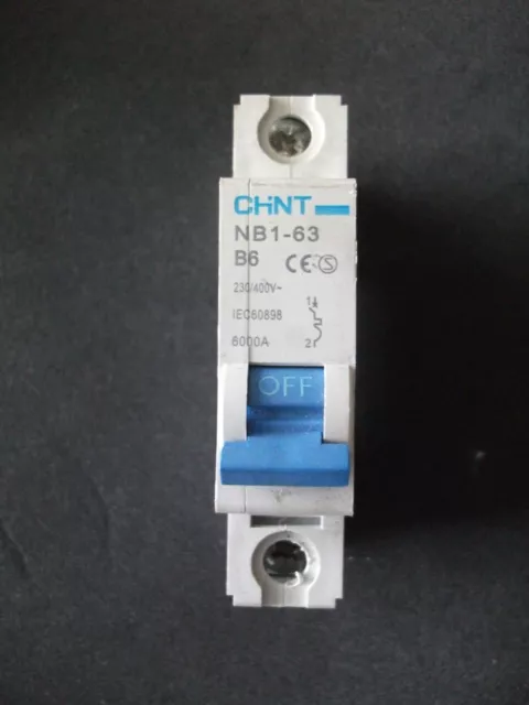 chint / merlin gerin B6 amp mcb nb1-63 single pole