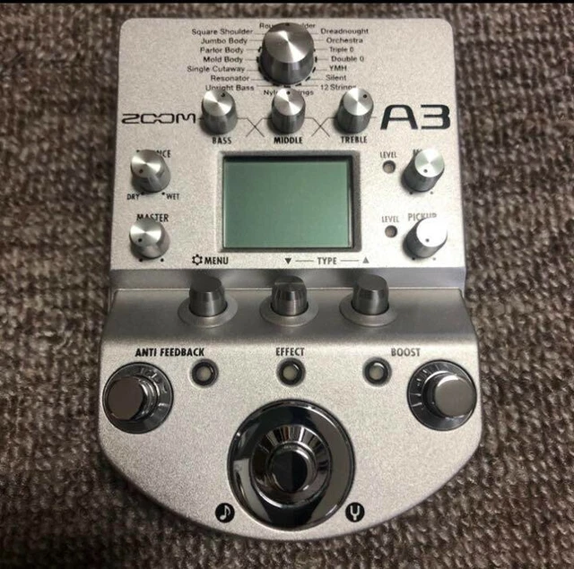 ZOOM A3 ACOUSTIC Guitar Preamp sound Effects Processor Used from Japan