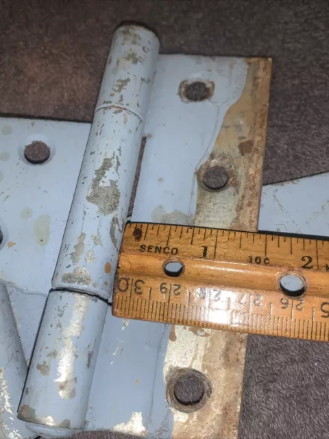 2 National Hardware Vintage Hinges. Painted Surface Rust. Reclaimed Hardware 3