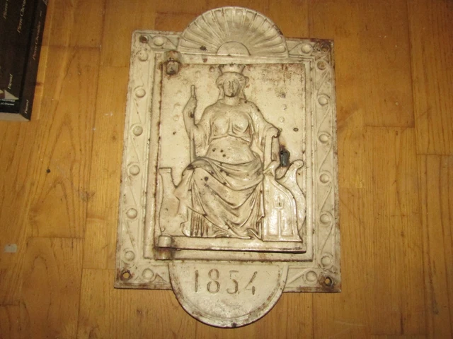 Plaque poussoir antique Eastlake en laiton massif - Plaque de doigt de