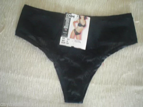 FAJA TANGA MUJER DIM Tallas 44 46 NEGRO NUEVA thong girdle