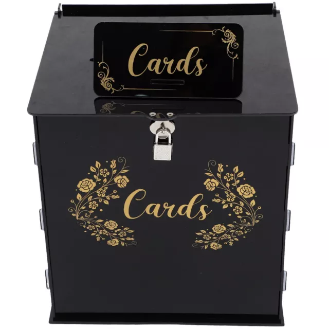 Caja de tarjetas de boda de acrílico elegante acrílico transparente caja de tarjetas de boda fiesta de boda