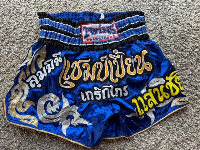 TWINS SPECIAL NYLON MUAY THAI KICKBOXING MMA FIGHT SHORTS youth 2-s lumpini cham