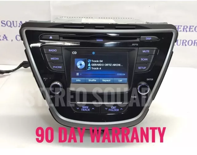 2014-2016 Hyundai Elantra Radio Stereo CD Player OEM 96180-3X165GU   HY190