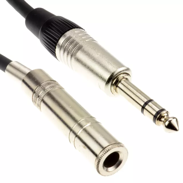 Luxe 6.35mm Trs Jack Extension Stéréo Prise Jack À Douille Audio Câble 5m