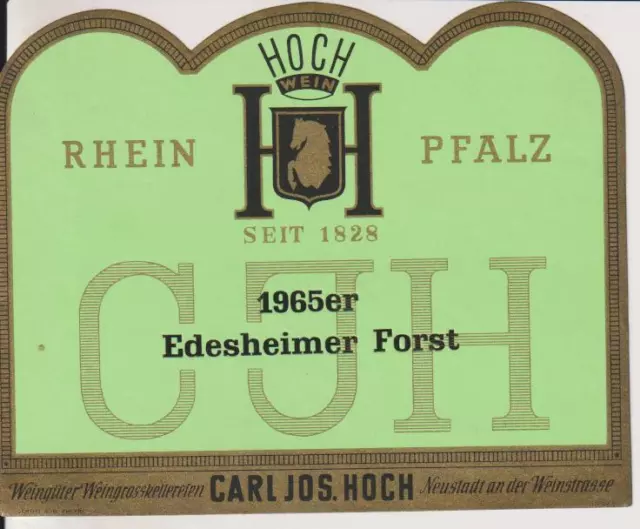 Advertising-Germany-Label-Wine-"Edesheimer Forst"-Winery"Carl Jos.hoch"