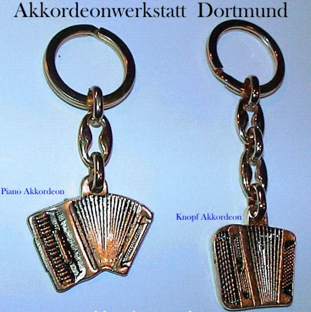 1 Schlüsselanhänger - Akkordeon, keychain accordion, llavero acordeon, accordeon