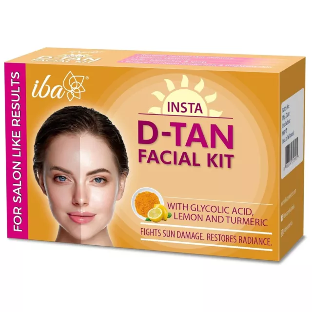 Kit facial Iba Insta D-Tan (6 pasos de un solo uso) para la eliminación del bronceado y el brillo facial