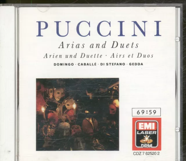 CDZ7625202 Various Artists Puccini - Arias and Duets CD UK Emi 1988 CDZ7625202