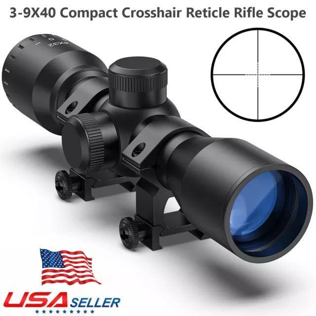 CVLIFE 3-9x40 Compact Rifle Scope Mil Dot Reticle Quick Aming Hunting Gun Scope